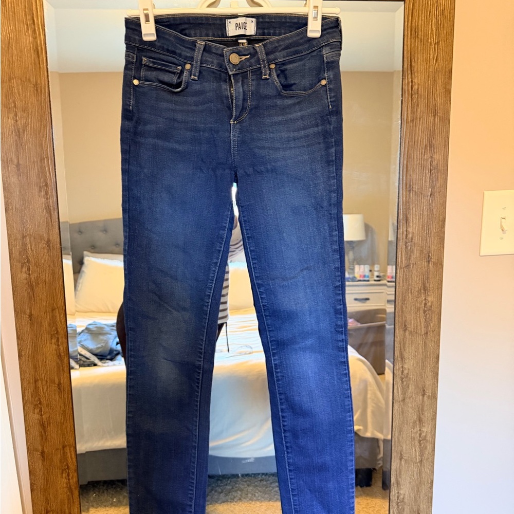 PAIGE Women's Dark Blue Skinny Jeans